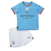 Manchester City Hjemmebanesæt Børn 2022-23 Kortærmet (+ Korte bukser)